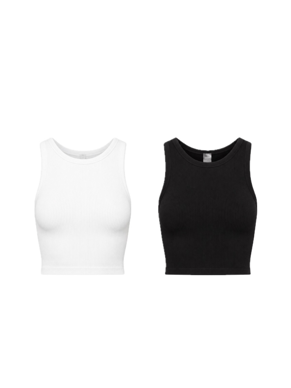 Lot of 2 Aritzia Sunday Best SinchSeamless™ Rib Cropped Crew Tanks - Size M